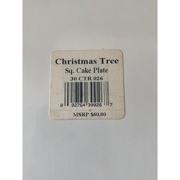 Spode Christmas Tree Square Cake Plate, S3324-U, Box Included - Picture 10 of 10